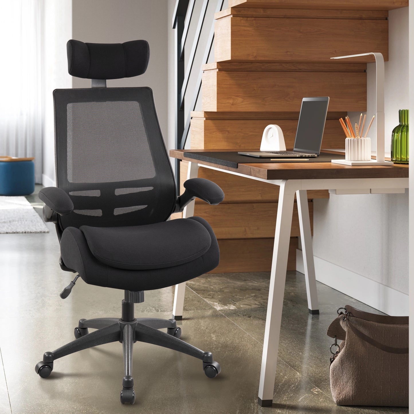 Gaia Comfort Heavy-Duty Ergonomic Mesh Office Desk Chair with Adjustable Headrest and Lumbar Support